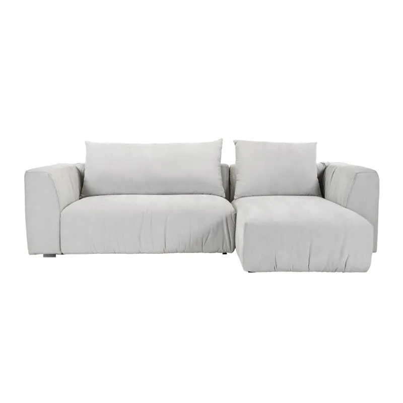 SOFA CORSO CHAISE DER 266X105X80CM (2PIEZAS) TELA GRIS CLARO - Sillones y sofás, Uruguay | Vinibel
