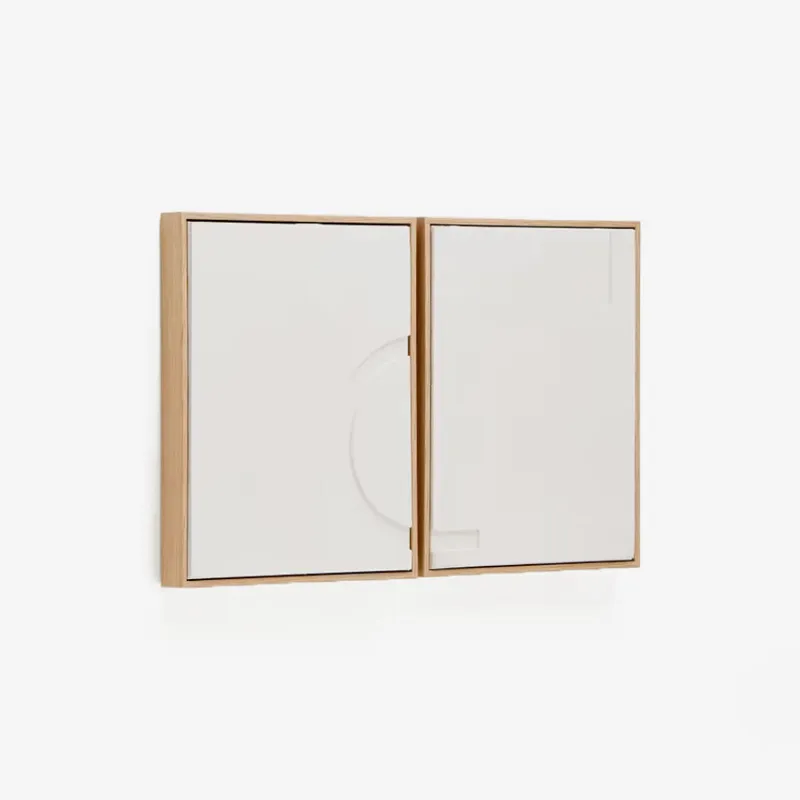 Set Sefri de 2 cuadros blanco 30 x 40 cm en Blanco, Natural - Decoración de pared, Uruguay | Kavehome
