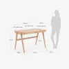 Escritorio Julia chapa y madera maciza de fresno 120 x 65 cm en Madera natural - Escritorios y sillas de escritorio, Uruguay | Kavehome, vista 8 de 8
