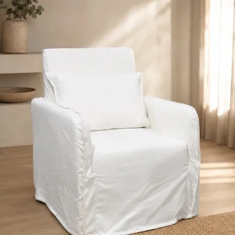 Poltrona Catia Blanca en Blanco - Butacas, banquetas y puffs, Uruguay | Aihaus