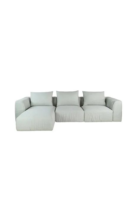 SOFA CORSO CHAISE LONGUE IZQUIERDO 296X105X80CM TELA GRIS CLARO - Sillones y sofás, Uruguay | Vinibel