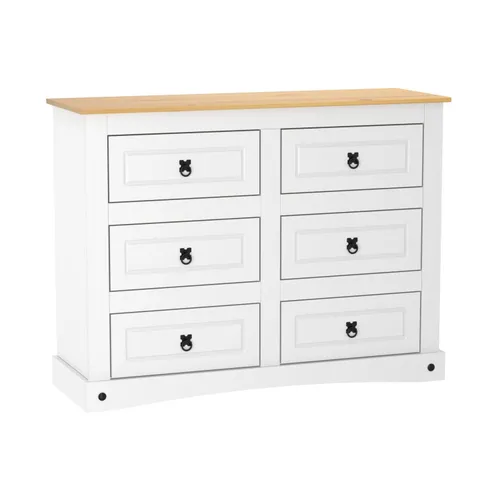 Comoda 6 Cajones Linea Mexicana Cajonera Para Dormitorio E1634 - Cómodas, Uruguay | Muebles Express