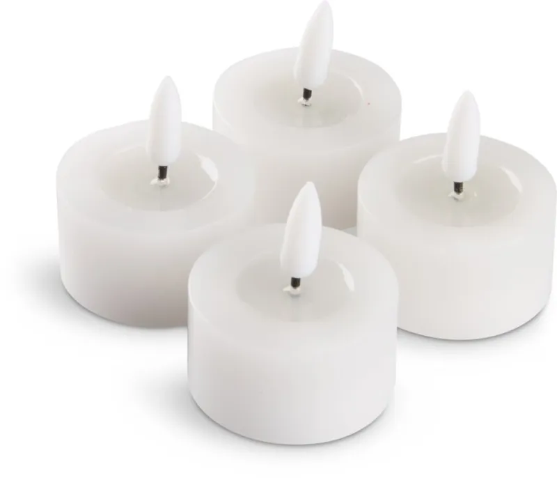 Vela LED INGEMAN Ø4x4 cm 4 unidades en Blanco - Velas y Portavelas, Uruguay | JYSK