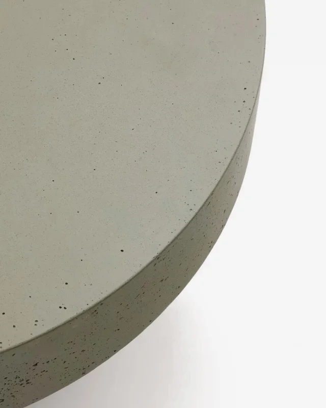 Mesa de centro Aiguablava de cemento - verde Ø 66 cm en Verde - Mesas de living, Uruguay | Kavehome, vista 4