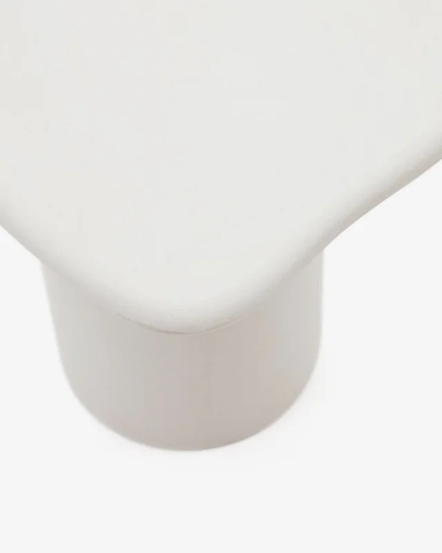 Mesa auxiliar Macarella - de cemento blanco 48 x 47 cm en Blanco - Mesas de arrimo, Uruguay | Kavehome, vista 5