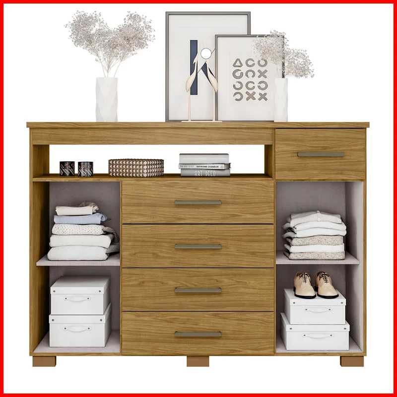 Comoda 5 cajones 2 puertas – Oslo CO008 - Cómodas, Uruguay | Punto Unión, vista 3