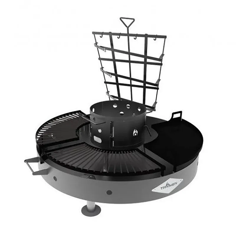 Barbacoa Parrillero Leña Duomo 360 Metal Negro Tromen en Negro - Exterior, Uruguay | Divino