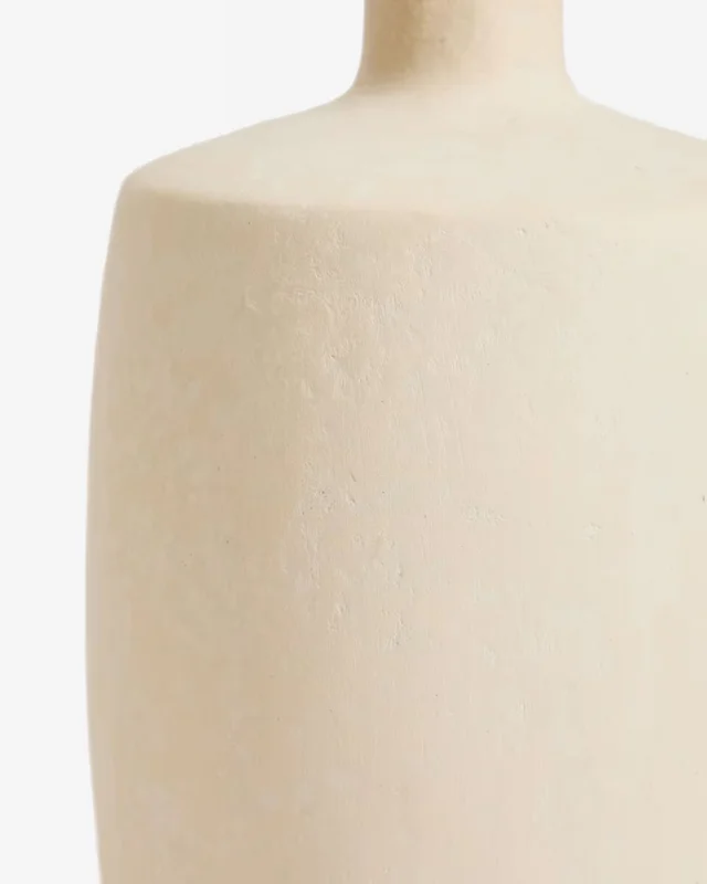 Jarrón de papel maché Mireni beige Ø 26 cm en Beige - Jarrones, Uruguay | Kavehome, vista 3