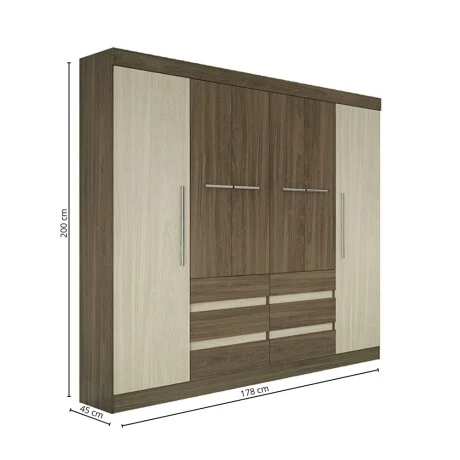 Ropero 6 puertas 6 cajones en Multicolor - Roperos y placares, Uruguay | La Cueva Muebles, vista 6