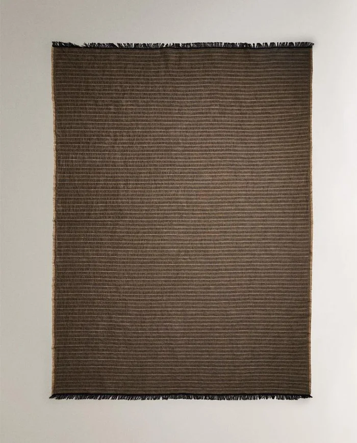 MANTA ALGODÓN LINO en Marrón - Textiles, Uruguay | Zara Home, vista 2