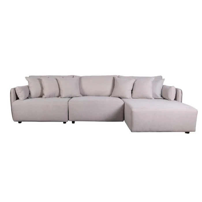 Sofá C/chaise Más De 4 Cuerpos Tela Natural-beige Amalfi Beige en Beige - Sillones y sofás, Uruguay | Divino, vista 2