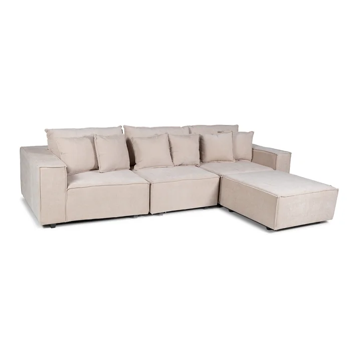 Sofá Modular Maia (4 módulos) - Tela Microfibra - 12072 (Beige) en Beige - Sillones y sofás, Uruguay | NYR