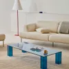 Mesa de centro Adularia de cristal templado - azul 140 x 60 cm en Azul - Mesas de living, Uruguay | Kavehome, vista 2 de 7