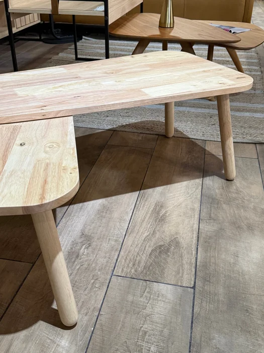 Mesa de Centro Montevideo - Madera de Caucho en Madera natural - Mesas de living, Uruguay | Berna Home, vista 8