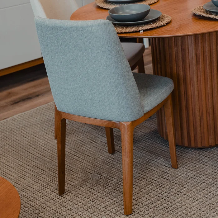 Silla de Comedor City - Línea Nevada - Lino Gris en Gris - Sillas, Uruguay | Ecowood, vista 4