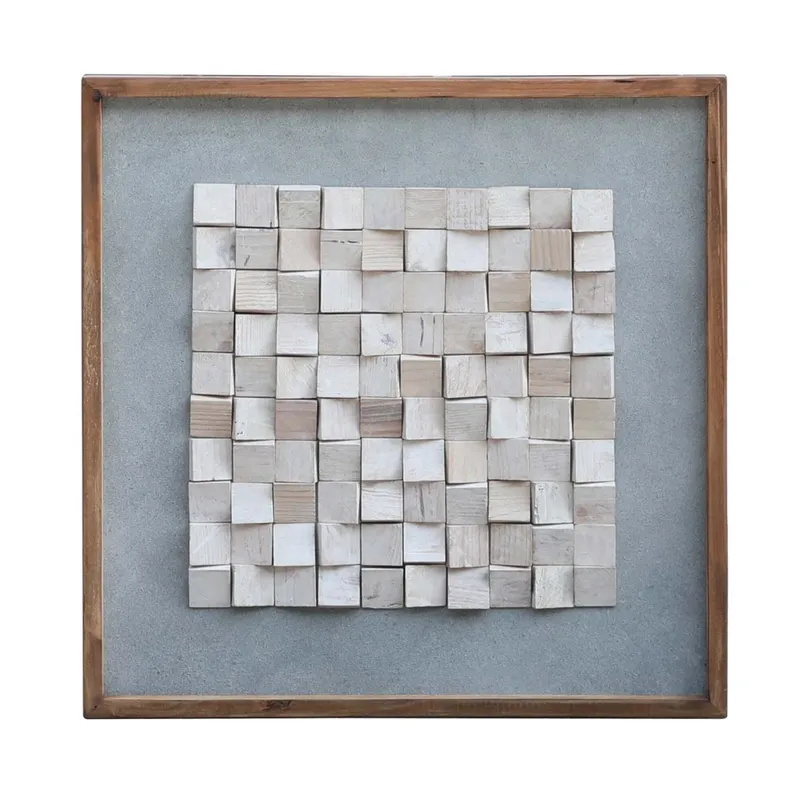 Cuadro Madera Natural-beige Fe8661 en Blanco - Decoración de pared, Uruguay | Divino