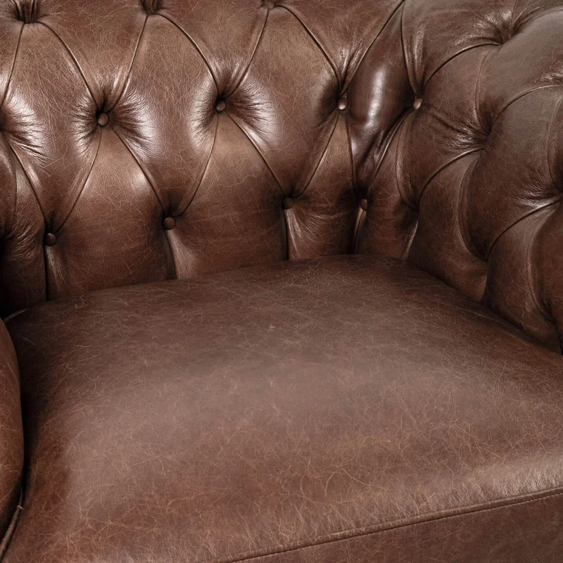Butaca 1 Cuerpo Cuero-100-natural Marron New Chesterfield Choc. en Marrón - Sillones y sofás, Uruguay | Divino, vista 5