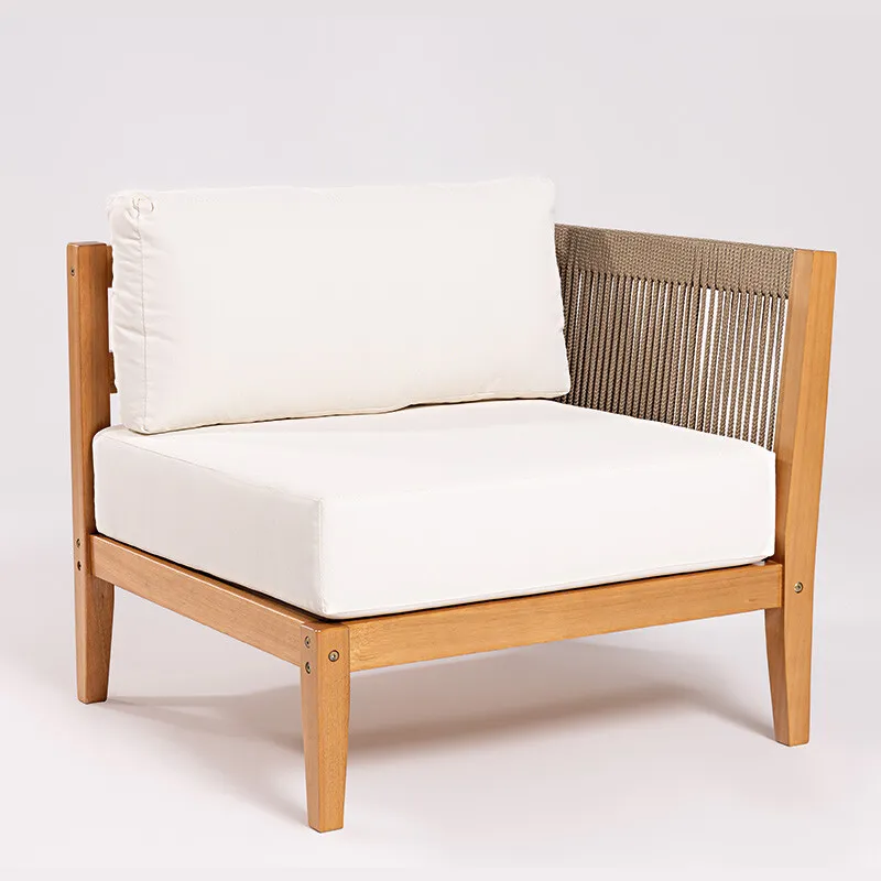 CANTO IZQ. CANNES CUERDA RAMI Y ACQUABLOCK CRUDO 78x74x66CM JATOBA - Muebles para el exterior, Uruguay | Vinibel