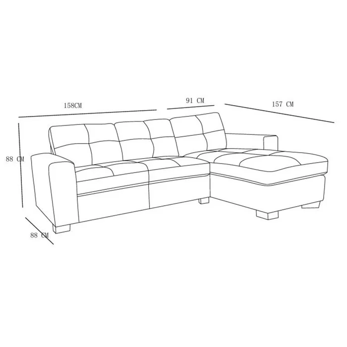 Sofá C/chaise Más De 4 Cuerpos Tela Gris Detroit en Gris - Sillones y sofás, Uruguay | Divino, vista 7