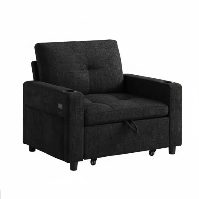 Sofá cama Mateo en Negro - Sillones y sofás, Uruguay | New York Home