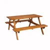 Mesa + 2 bancos de Eucalipto - Pic-Nic en Marrón - Muebles para el exterior, Uruguay | Rústico Hogar, vista 1 de 5
