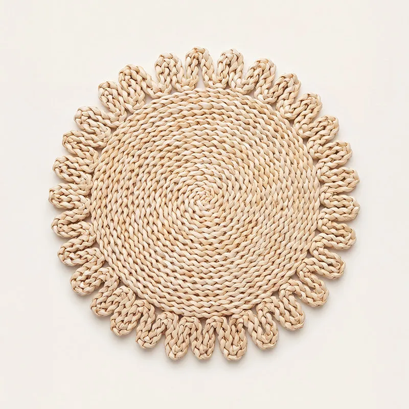 SET X4 INDIVIDUALES FIBRA NATURAL SOL en Beige - Textiles, Uruguay | Cabana