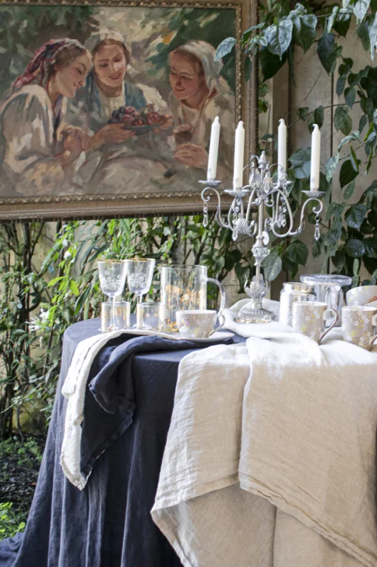 MANTEL LINO NEGRO en Negro - Textiles, Uruguay | Sentido Jose Ignacio, vista 4