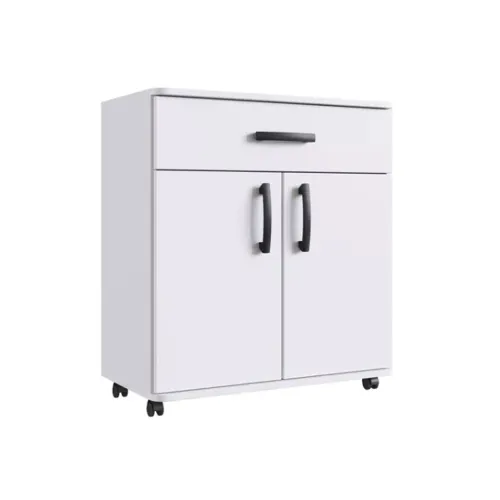 Multiuso Bajo Mesada Tipo Comoda 2 Puertas 1 Cajon en Blanco - Cómodas, Uruguay | Soy Hogar
