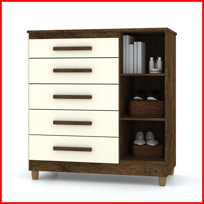 Comoda cajonera con puerta – Line 20016 en Multicolor - Cómodas, Uruguay | Punto Unión, vista 2