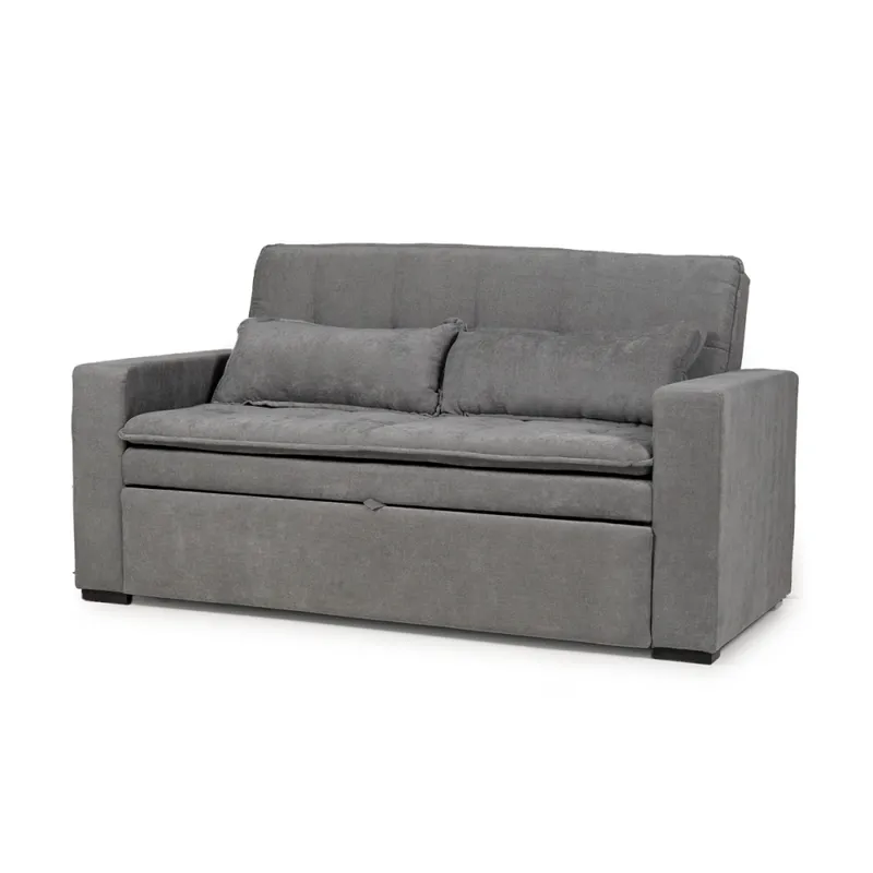 Sofá Cama Londres - Tela Microfibra - TC1011 (Grafito) en Gris - Sillones y sofás, Uruguay | NYR
