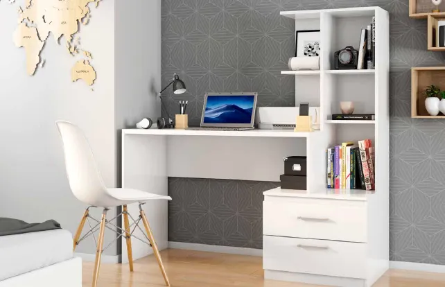ESCRITORIO POLI BLANCO 340005 - Escritorios y sillas de escritorio, Uruguay | Rosas Hermanos