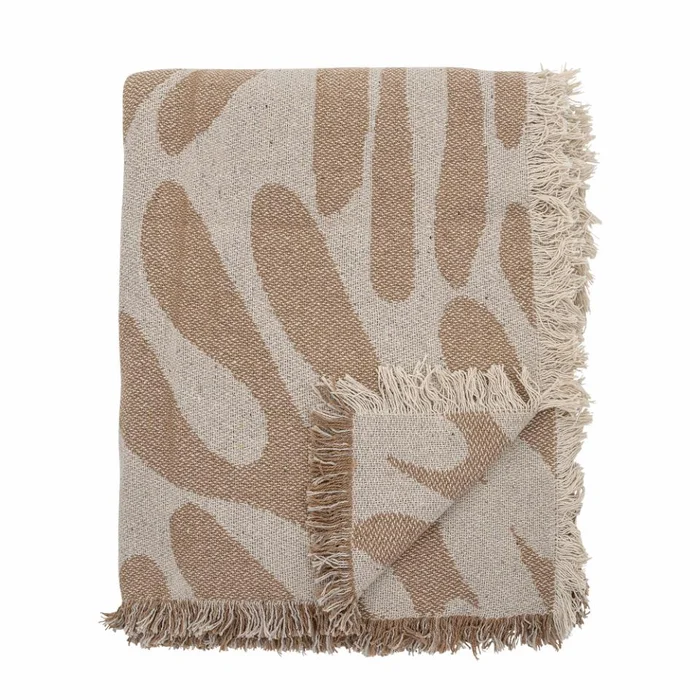 Manta Alk marrón en Beige - Textiles, Uruguay | Martinika Deco, vista 2