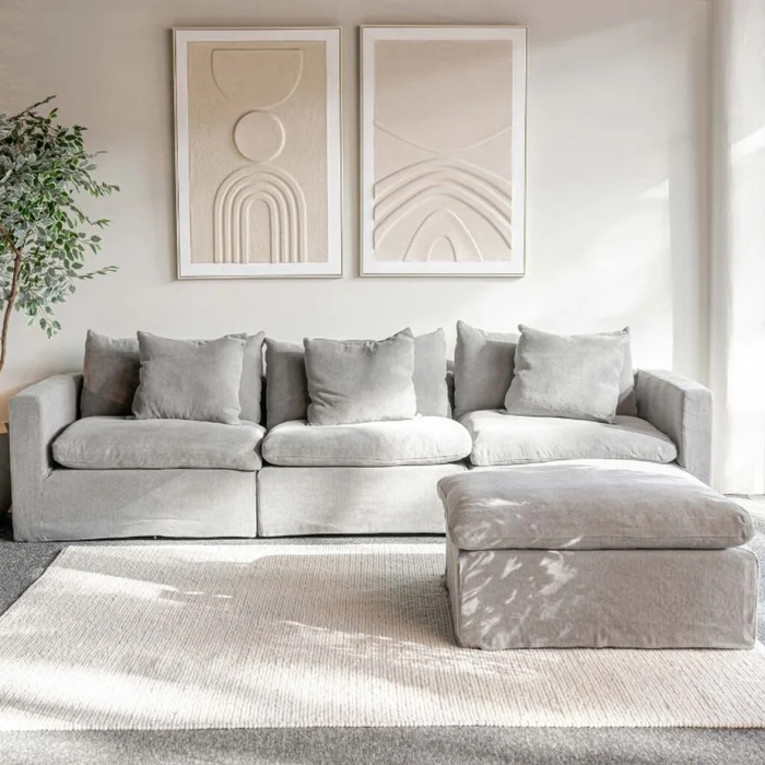 Sofá Serenitá / Gris claro en Gris Medio - Sillones y sofás, Uruguay | Fábrica Italiana