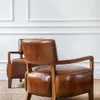 BUTACA WOOLY - WALNUT Y CUERO ITALIANO ENVEJECIDO - Butacas, banquetas y puffs, Uruguay | La Iberica, vista 5 de 22
