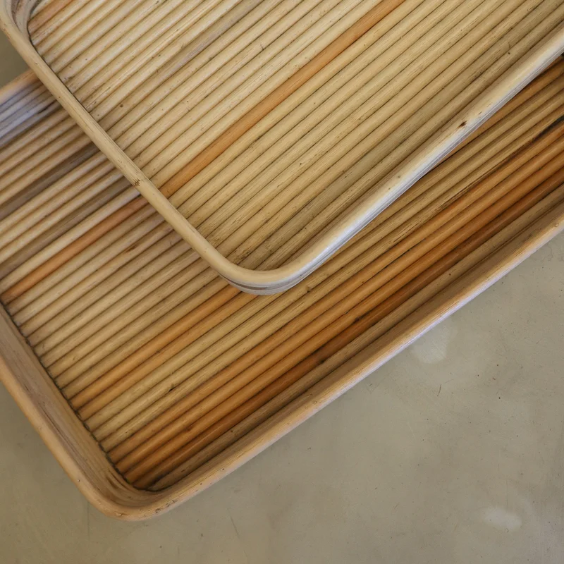Bandejas de Ratán Solara Set x2 | Casakos Uruguay en Madera natural - Butacas, banquetas y puffs, Uruguay | Casakos, vista 6