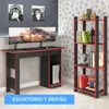Combo GAMER de escritorio con estantería repisa - Grafito / Rojo en Multicolor - Escritorios y sillas de escritorio, Uruguay | Mulata, vista 3 de 5