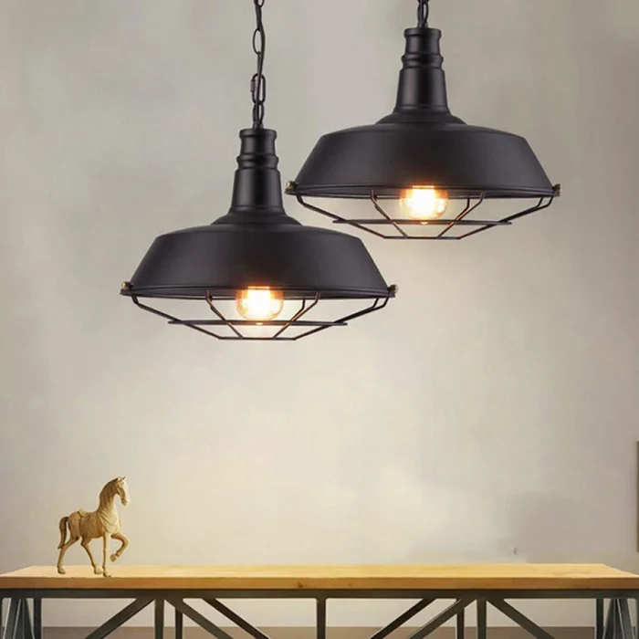 Lámpara Colgante Vintage Reja ø 36 cm en Negro - Lámparas colgantes, Uruguay | Serlux, vista 2
