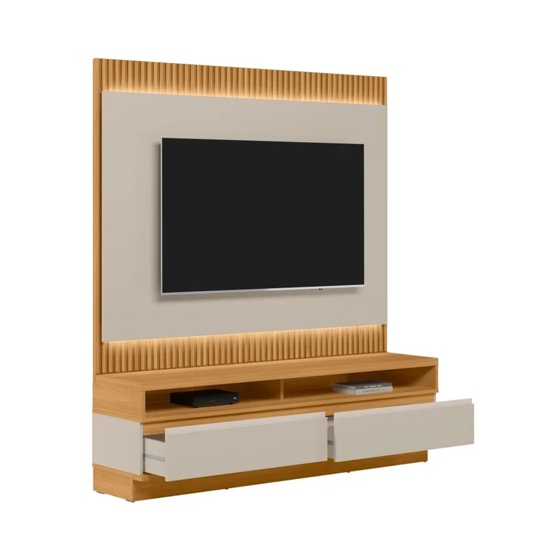 Modular para Tv San Paulo Rack + Panel - Línea Haus en Multicolor - Muebles para TV, Uruguay | Ecowood, vista 4