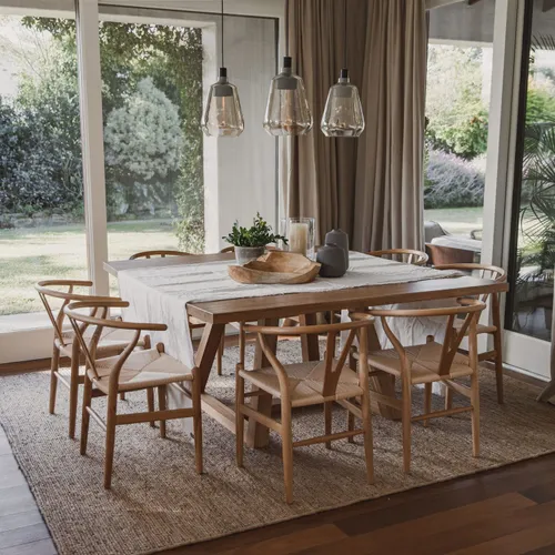 MESA COMEDOR DE LOURO 155X155 A MEDIDA en Madera natural - Mesas de comedor, Uruguay | Masinfinito Casa