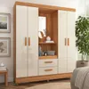 Ropero Vetro 4 Puertas 2 Cajones con Espejo, Perchero y Tocador 150cm MDP - Cinamomo Off White - Roperos y placares, Uruguay | Mulata, vista 5 de 8