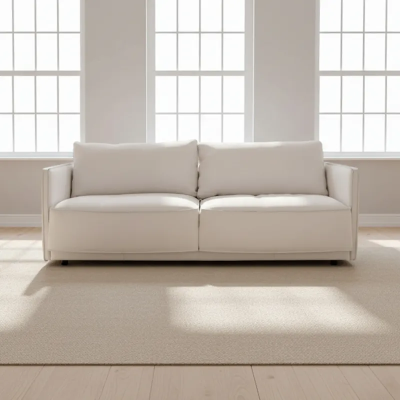Sillón 3 Cuerpos Cuero-100-natural Blanco Romeo en Blanco - Sillones y sofás, Uruguay | Divino