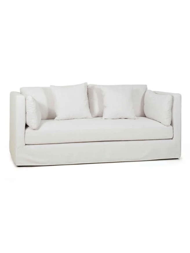 SOFA LESTAT 3 PLAZAS TELA HL BLANCO 206X96X84H CM - Sillones y sofás, Uruguay | Vinibel, vista 2