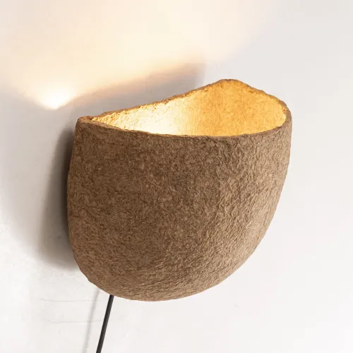 Aplique De Pared Oak, Natural/beige Papel Hft8m01roakpp en Madera natural - Iluminación, Uruguay | Divino