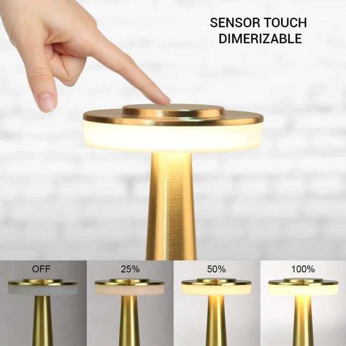 Lámpara de Mesa Lucerna Portátil Recargable Gold en Amarillo - Lámparas de mesa, Uruguay | Serlux, vista 4