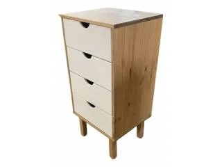 Cajonera 4 C Mel/gris Linea Nordica en Madera Maciza en Madera natural - Cómodas, Uruguay | Que Sal Muebleria, vista 2