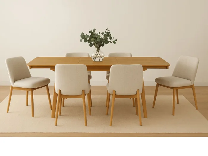 Mesa Extenisble LARGA 1.37m en Madera natural - Mesas de comedor, Uruguay | Finkel, vista 3
