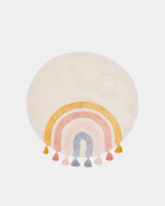 Alfombra redonda Tadea algodón arcoíris multicolor Ø 100 cm en Multicolor - Alfombras, Uruguay | Kavehome