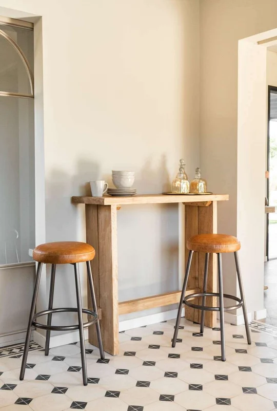 BANCO DE BAR CLUB - CUERO ITALIANO CARAMELO - Sillas, Uruguay | La Iberica, vista 12