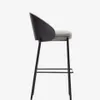 Taburete Eamy - gris claro chapado en fresno con acabado negro y metal negro altura 77 cm en Negro - Butacas, banquetas y puffs, Uruguay | Kavehome, vista 5 de 8