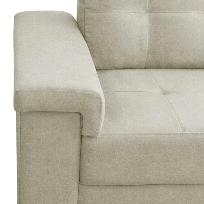 Sillón 2 Cuerpos en tela de Lino - Plaza - Beige en Beige - Sillones y sofás, Uruguay | Ecowood, vista 2
